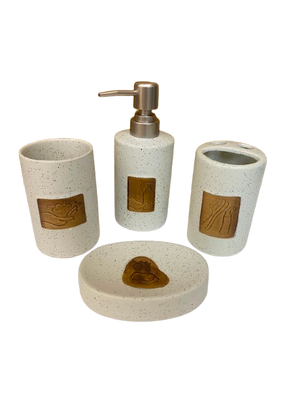 Minimalist Ceramic Bathroom Accessories Set