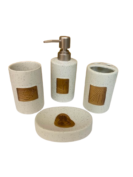 Minimalist Ceramic Bathroom Accessories Set