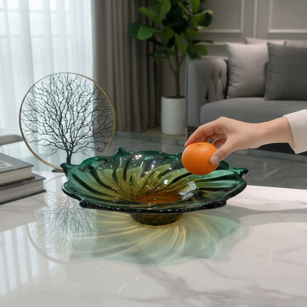 Artistic Green Murano Glass Bowl