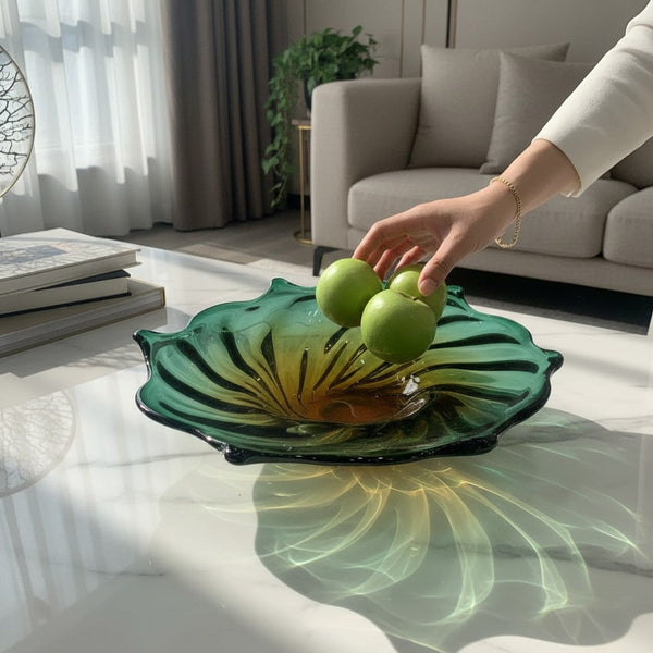 Artistic Green Murano Glass Bowl