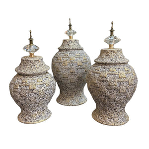 Royal Textured Grey Candy Jars Set