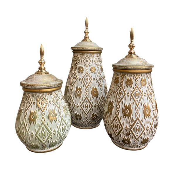 Imperial Rustic Pattern Candy Jars Set