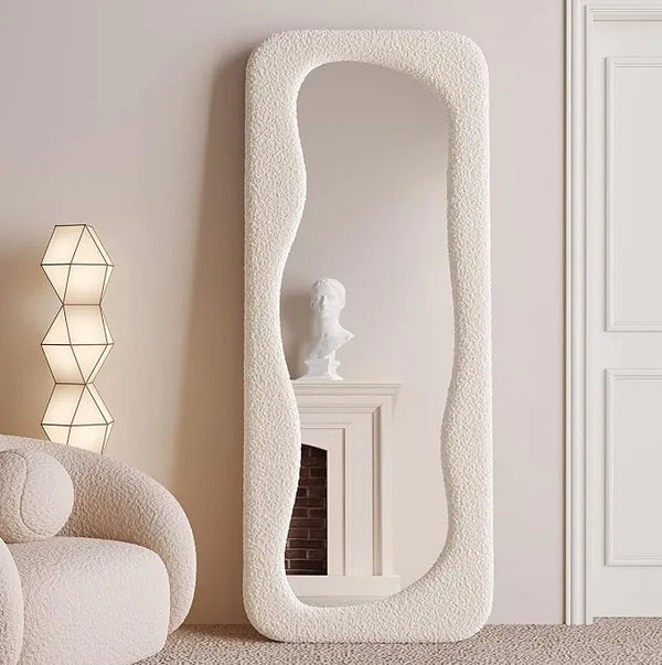 Solara Organic Boucle Arch Full-Length Mirror