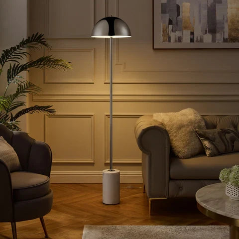 Onyx Halo Metallic Dome Floor Lamp