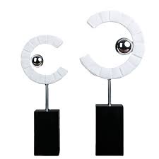 Abstract Fiber Circle Sculpture Set