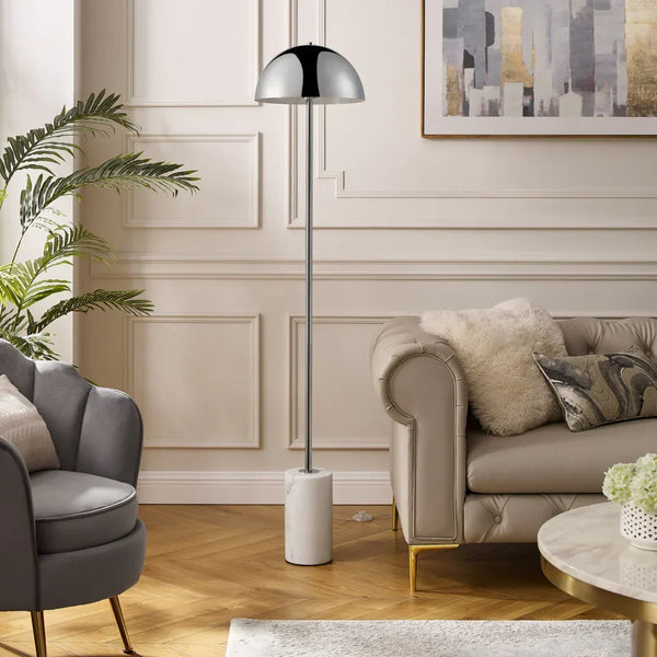 Onyx Halo Metallic Dome Floor Lamp