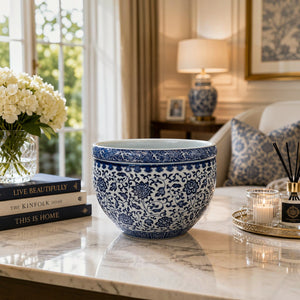 Original Blue Pottery Ceramic Table Bowls
