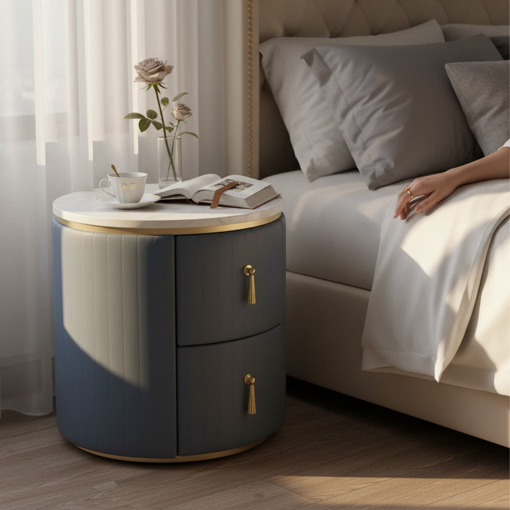 SkyBlue Luxe Marble Top Side Table