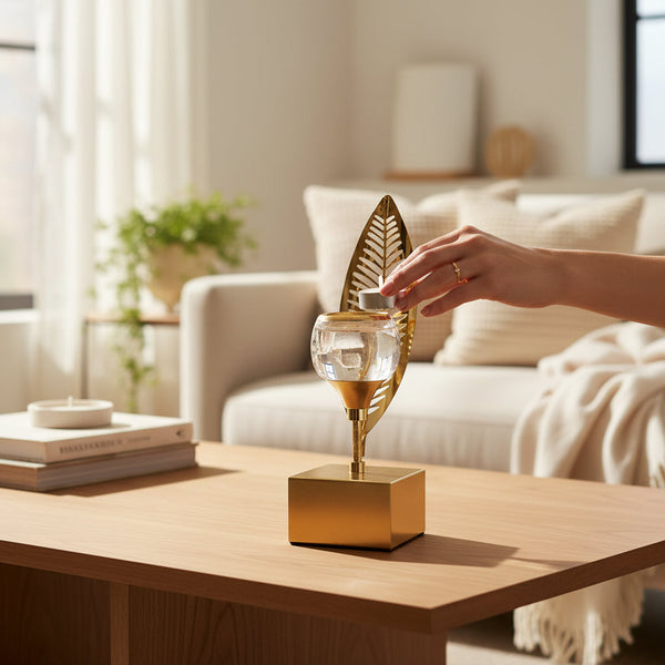 Crest Crystal And Metallic Candle Holder