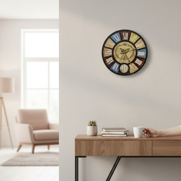 Golden Multi Glow Wall Clock