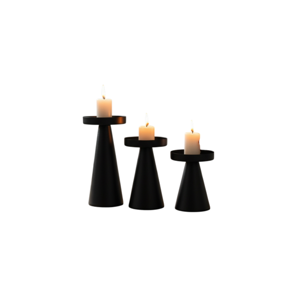 Glow Metallic Candle Stand Set
