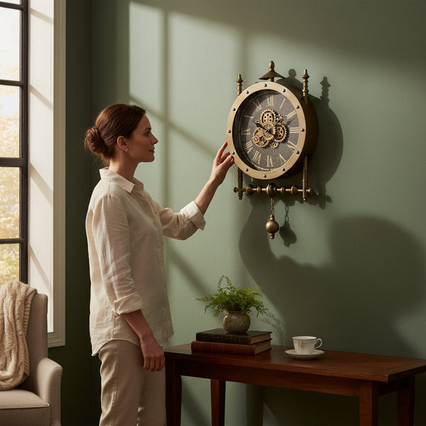 Luxury Old Town Heritage Metallic Wall Clock