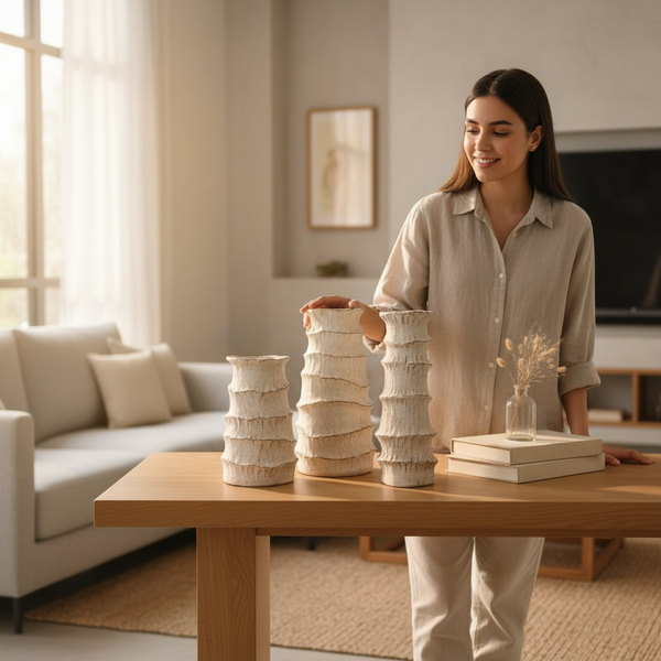 Modern Sculpted Ceramic Vases