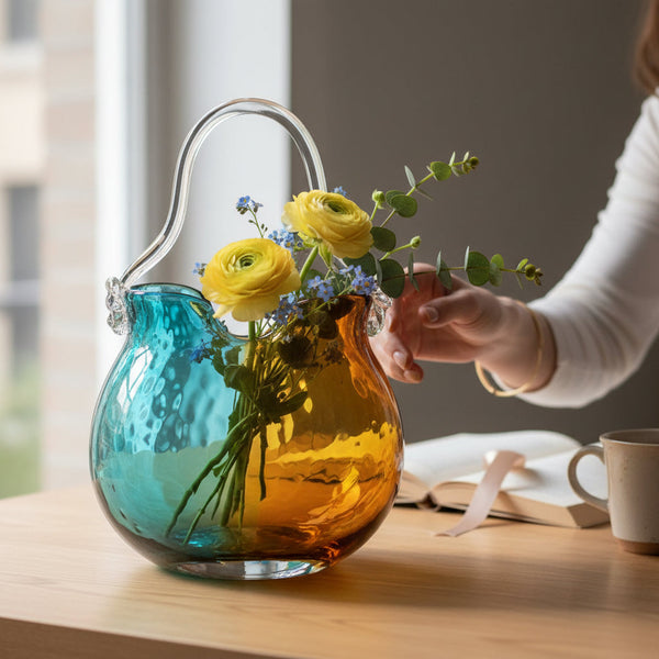Modern Textured Crystal Bag Decor