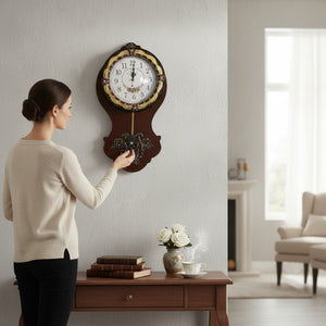 Rustic Elegance Premium Brown Wall Clock