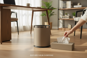 Handcrafted Premium Leather Dustbin Tissue Box Set
