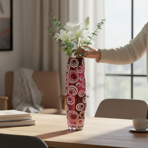 Crystal Bloom Elegant Glass Vase