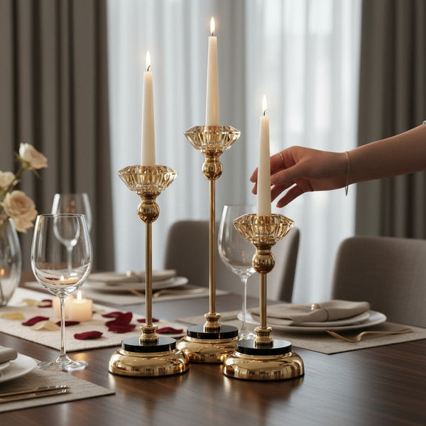 Lumia Gold Candle Holder