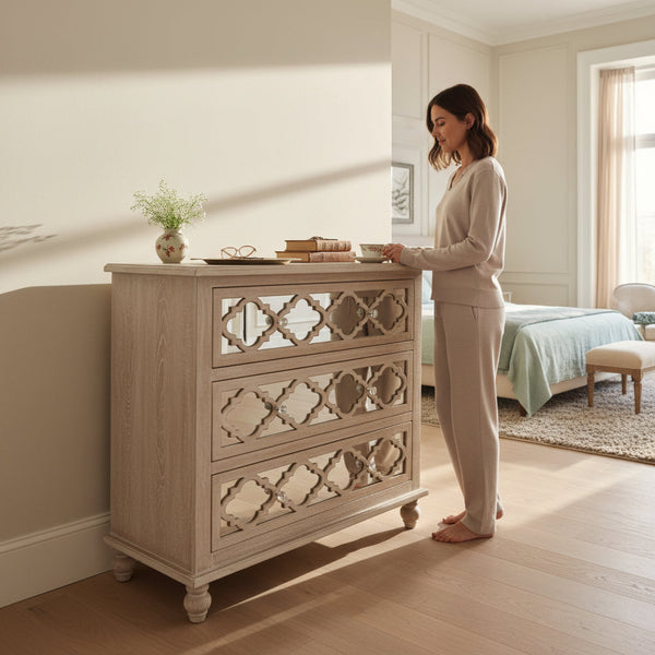 Crystal Edge Modern Mirror Chester Table