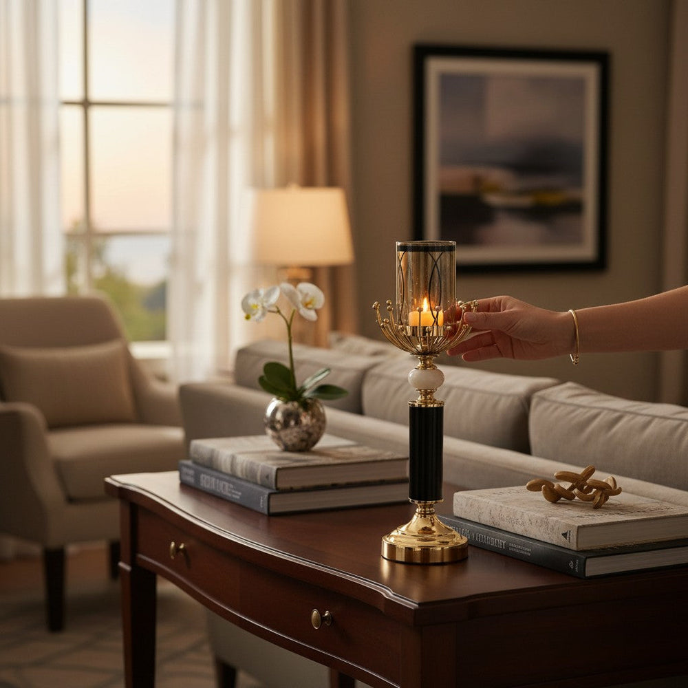 Imperial Lux Modern Metallic Candle Stands (Pair)