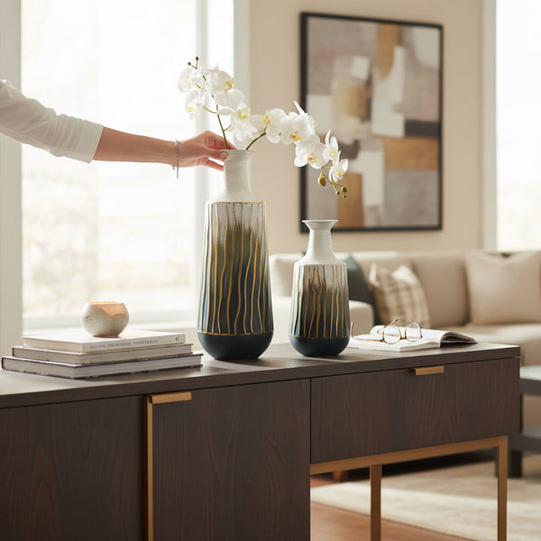 J-Star Emerald Drift Floor Vases
