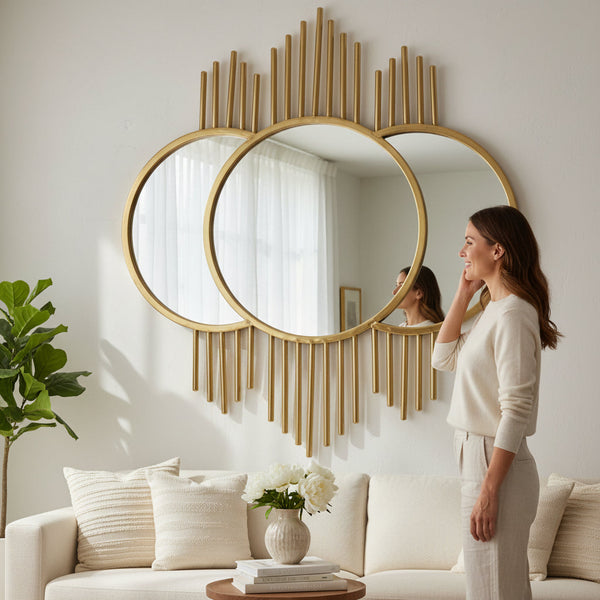 Luxe Bewitching Floral Veil Wall Mirror