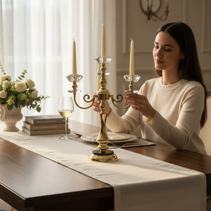 Crystal Grace Metallic Candle Holder (3in1)