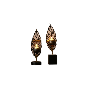Verdant Elegance Candle Holders (Pair)