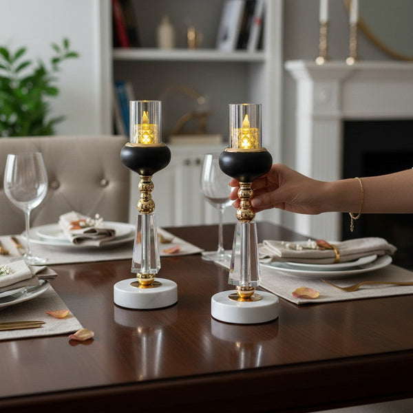 Elysian Glow Candle Holders (Pair)