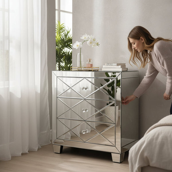 Celeste Luxe Reflective Side Table