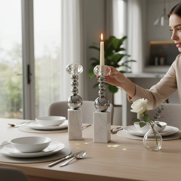 Elysian Marbella Candle Holders (Pair)