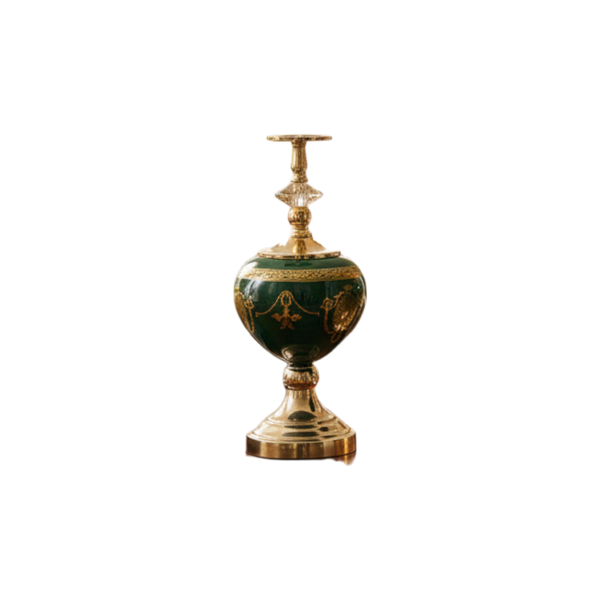 Versace Vintage Emerald Green Candle Holders