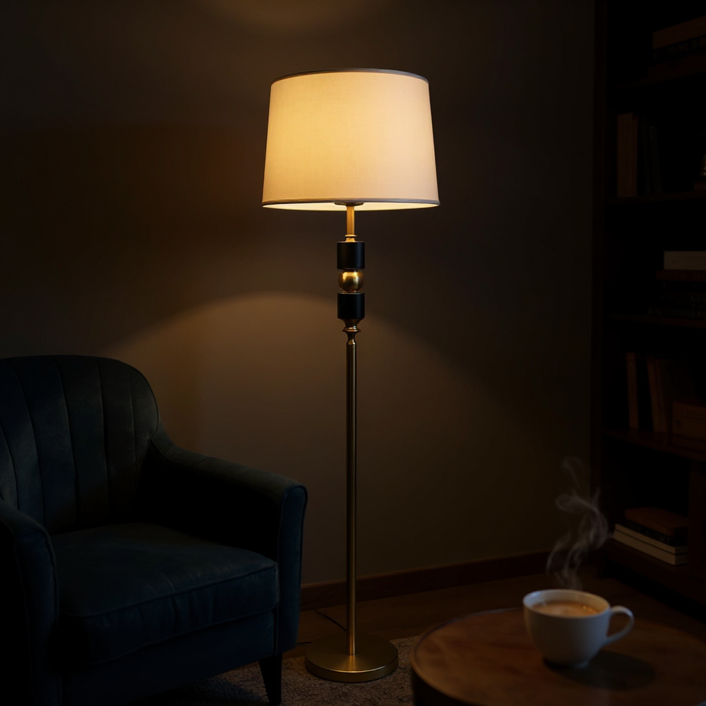 Modern Edge – Matte Black Floor Lamp