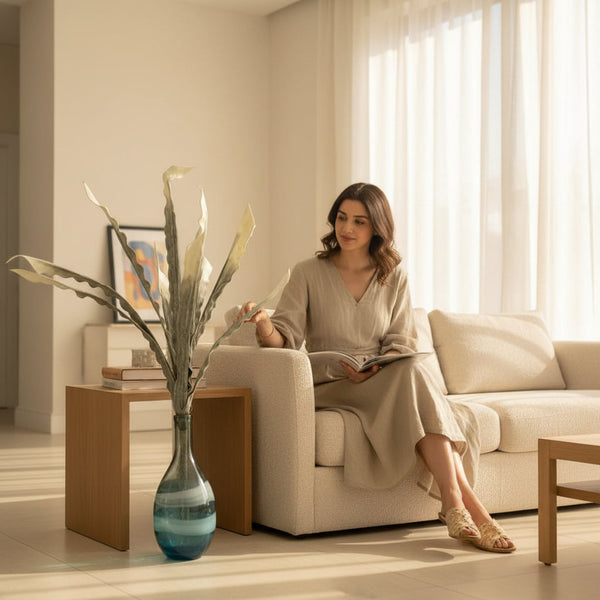 Formline Ribbed Glass Vase