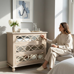 Crystal Edge Modern Mirror Chester Table