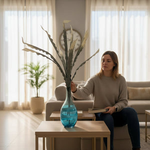 Formline Ribbed Glass Vase