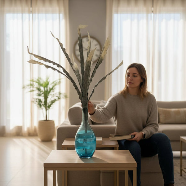 Formline Ribbed Glass Vase