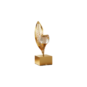 Crest Crystal And Metallic Candle Holder