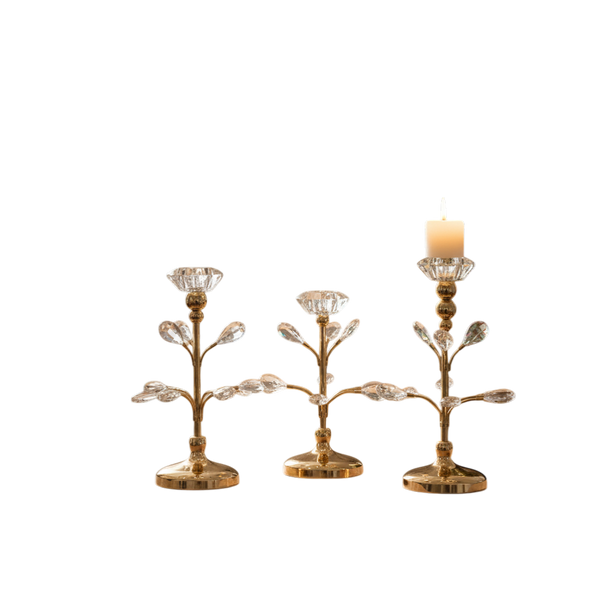 Celestial Glow Double Lotus Candle Stands
