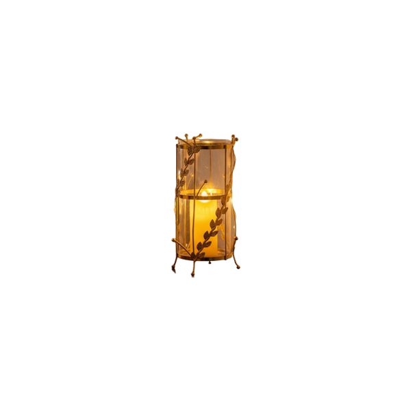 Aurora Metallic Glass Table Candle Holder