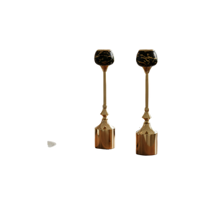 Heritage Metallic Modern Candle Stands (Pair)