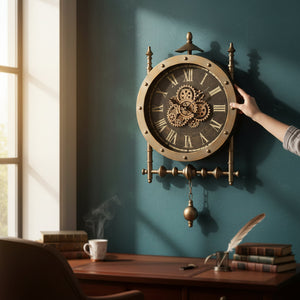 Luxury Old Town Heritage Metallic Wall Clock