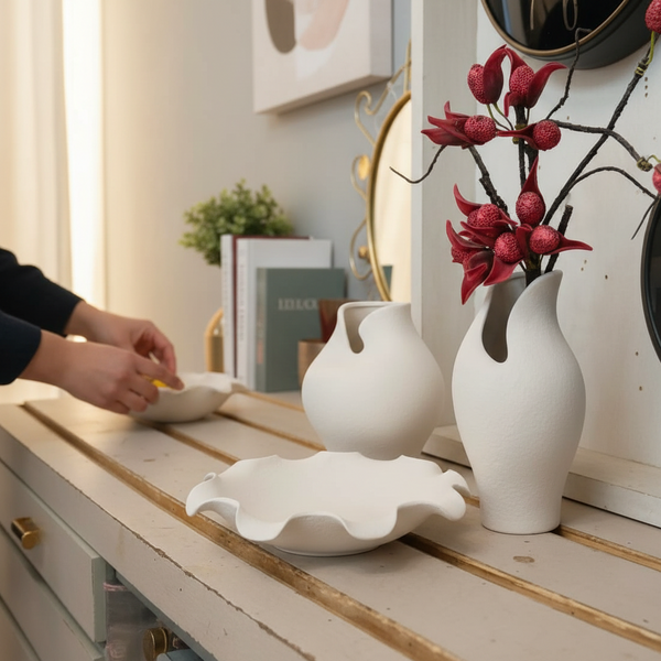 Elysian Wave Ceramic Vases