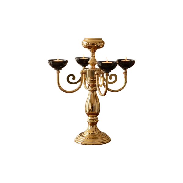 Bohemian Metallic Dining Candle Holder (5in1)