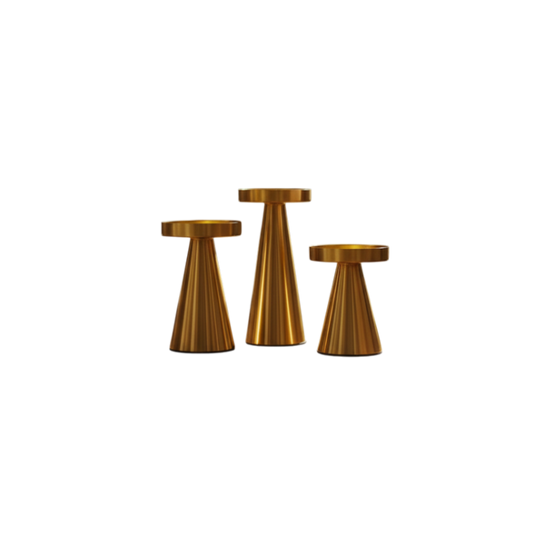 Glow Metallic Candle Stand Set