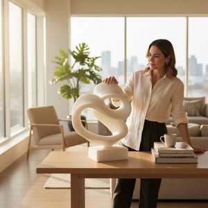 A Contemporary Modern Poly-Stone Sculpture