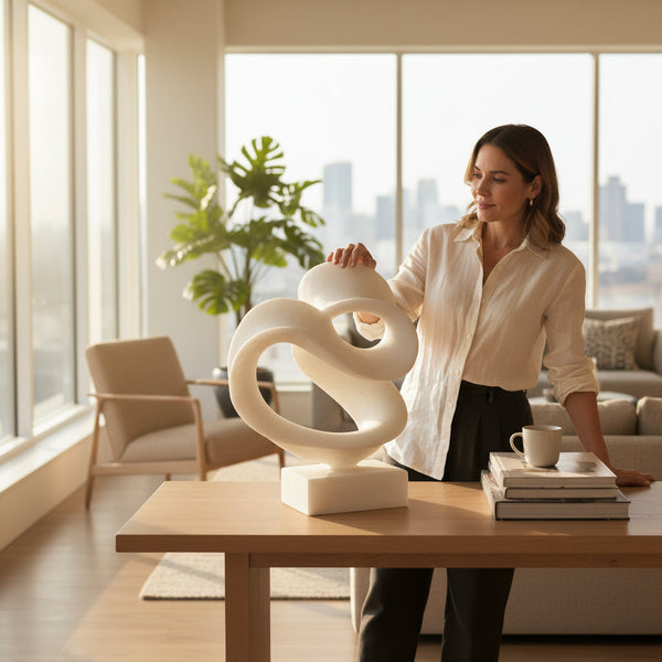 A Contemporary Modern Poly-Stone Sculpture