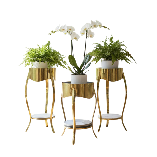 Luxe Modern SS Coffee Tables with Ceramic Top