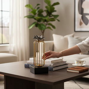 Golden Lotus Crystal Tower Stand