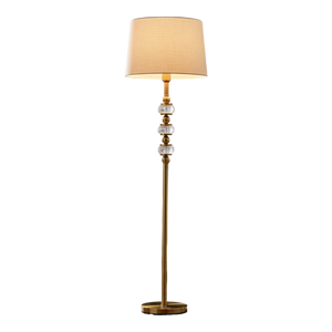 Lumine Modern Metallic Crystal Floor Lamp